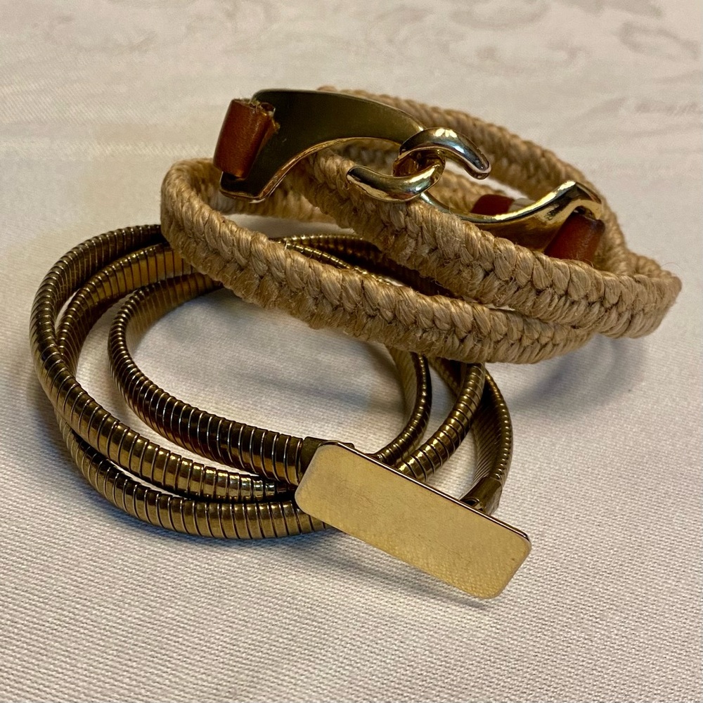 Vintage, two skinny belts, small